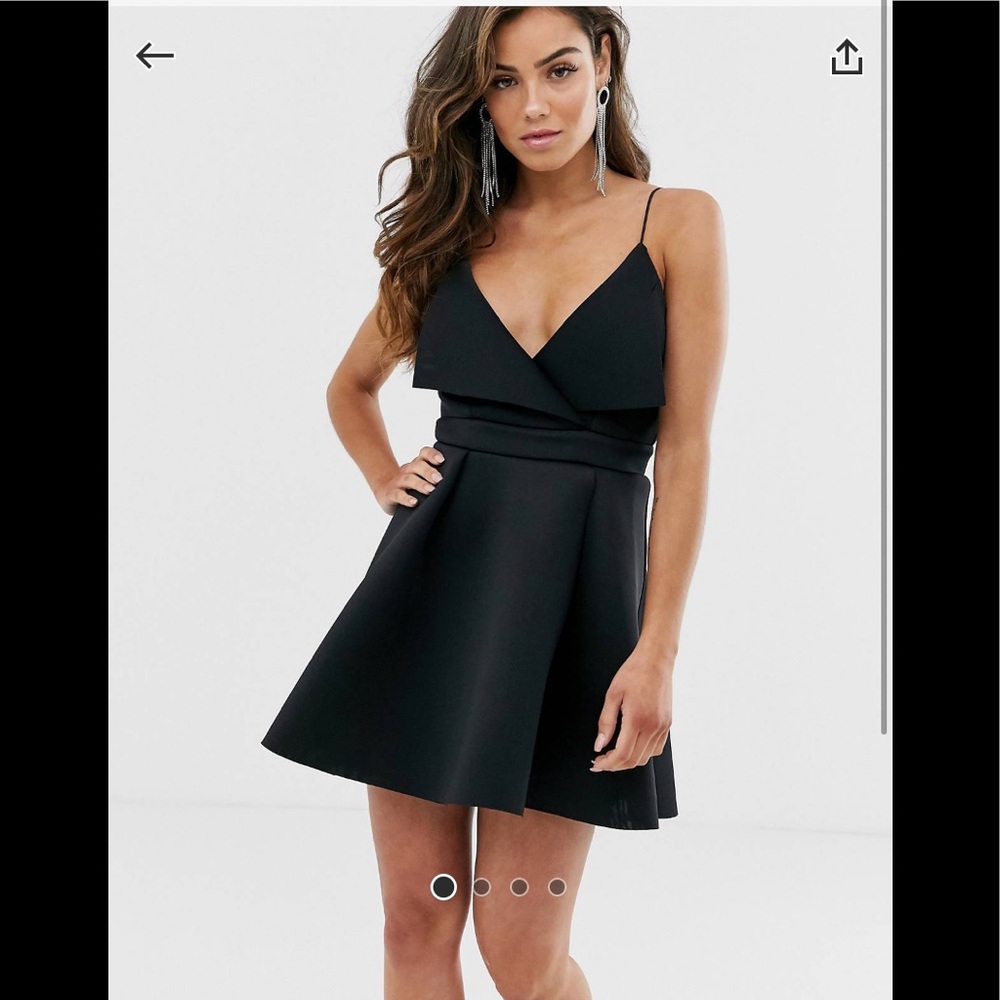 Black Fold Front Dress